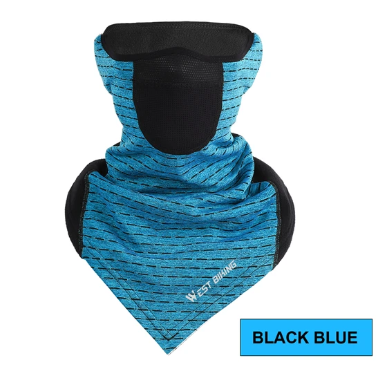 Triange Vent Blue WEST BIKING, ветрозащитная велосипедная маска, теплый шарф, Балаклава, бархатная велосипедная маска для лица, для альпинизма, катания на лыжах, рыбалки, Зимняя Маска для лица - Цвет: Triange Vent Blue