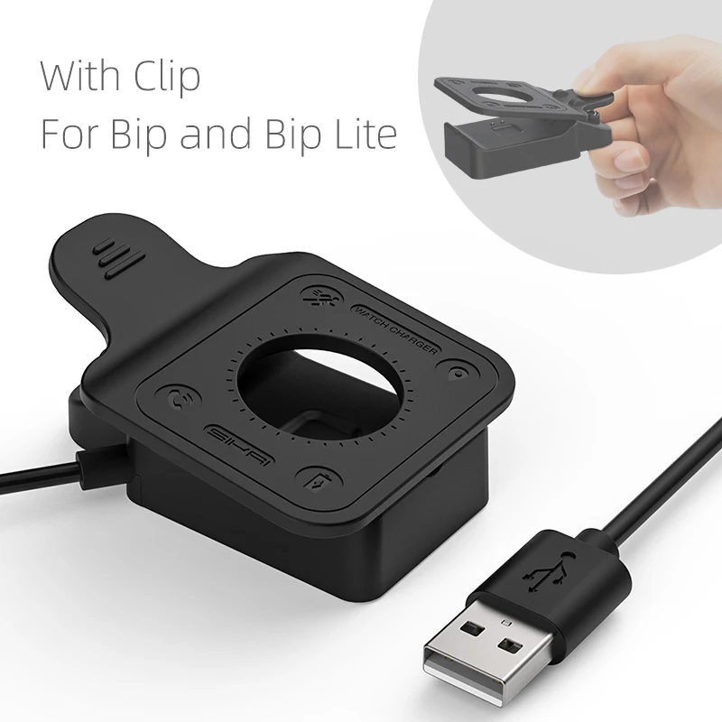 Для Amazfit Bip зарядные устройства Замена портативная станция Смарт часы зарядная док-станция для Huami Midong lite с 1 м USB шнур A1608 - Цвет: upgrade clip charger