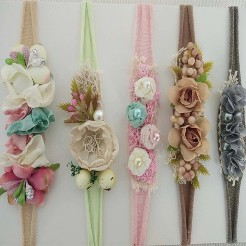 

Baby Girl Headband Photo Props Newborn Beads Headband Newborn Photography Props Baby Boy