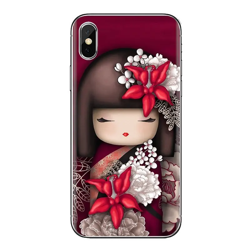 Kawaii японская кукла Kokeshi для Xiaomi Redmi 4A S2 Note 3 3S 4 4X5 Plus 6 7 6A Pro Pocophone F1 мягкие прозрачные