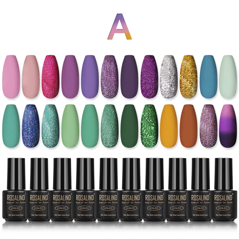 

Rosalind Nail Glue Set 24PCs Amazon Japanese Nail-Beauty Glue UV Nail Nail Glue Nail Gel Nail gel Soak off gel