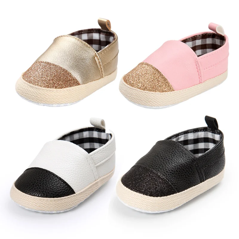 Обувь для младенцев мальчиков и девочек хлопковая ткань мягкая подошва слипоны