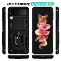 2022 new floveme flip phone case for samsung galaxy z flip 3 anti fall hard shell car ring holder protective cover for flip3