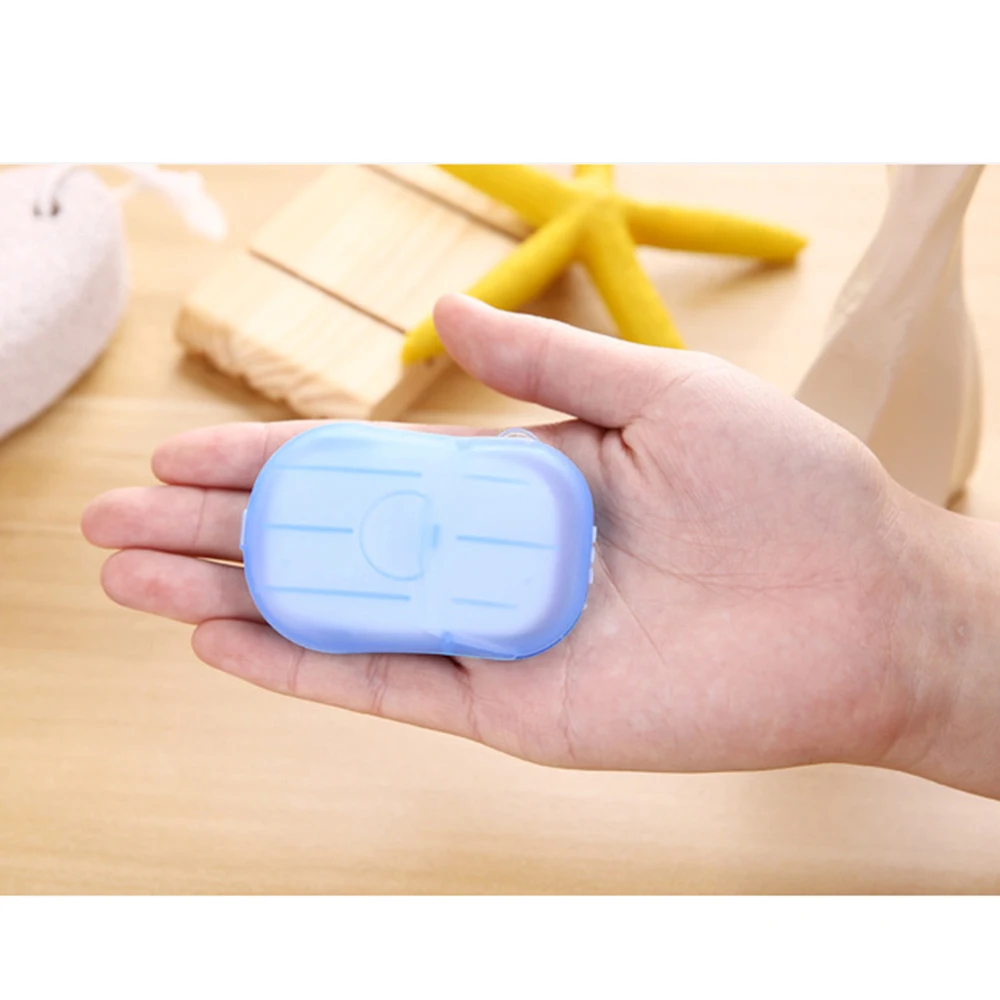 20 шт мыльная бумага s портативные одноразовые мыльные хлопья с коробкой для