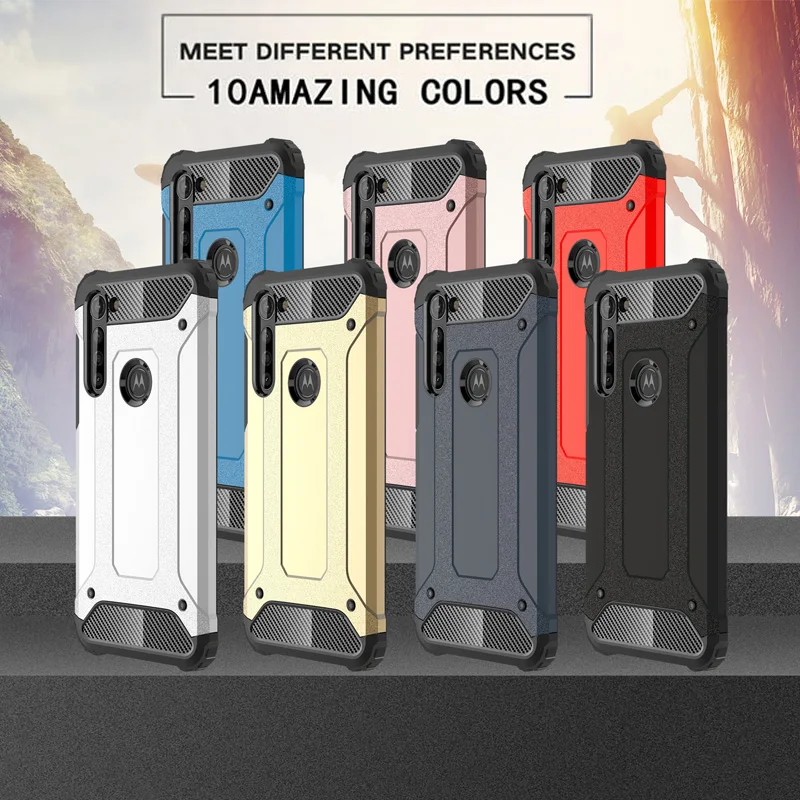 

Thouport Case For Motorola Moto Fusion+ G Stylus Edge G8 Plus Cases Silicone + PC Armor Cover For Moto G8 Power G 8 Play Case