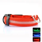 Светильник вверх собачий ошейник светодиодный Безопасность воротник с USB Перезаряжаемые яркий мигающий Регулируемый ошейник для маленьких, средних и больших собак