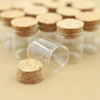 50 pieces 12ml 3035mm small glass bottle cork test tube transparent spice bottles container glass jars mini vial bottle stopper