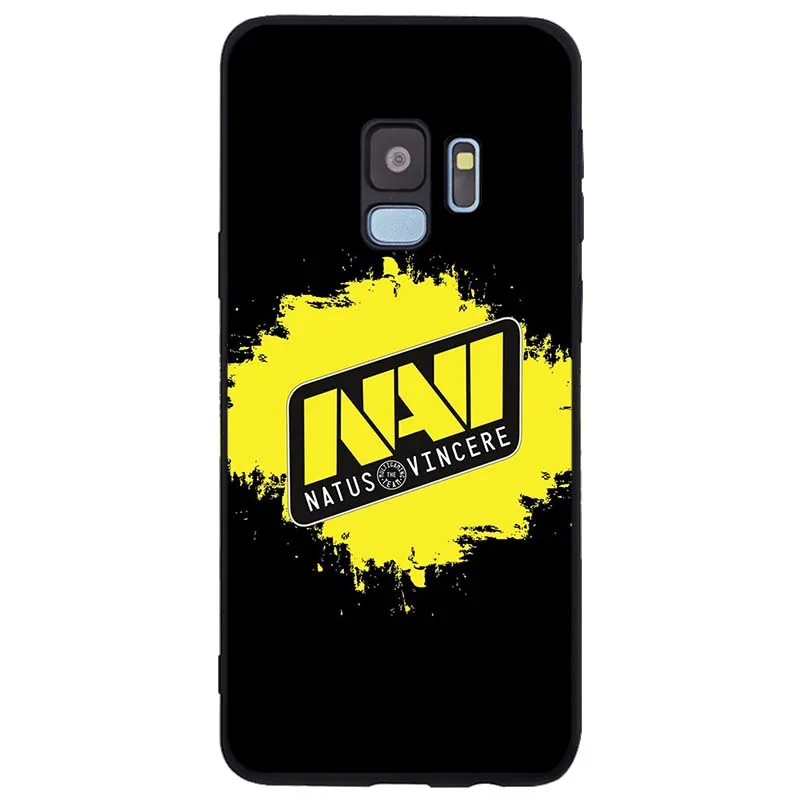 Гибкий чехол natus vincere navi Мягкий Силиконовый ТПУ черный для телефона Samsung Galaxy Note 8 9 S6