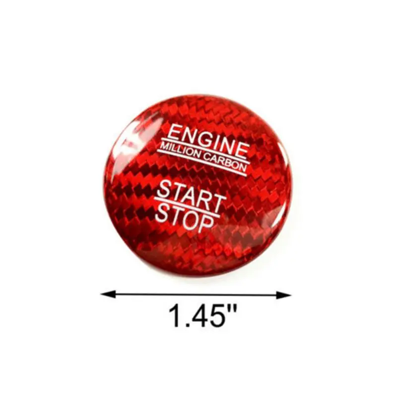 

Car Engine Start Stop Ignition Key Ring Sticker Carbon Fiber Interior Trim Car Engine Start Button Engine Switch Key Button
