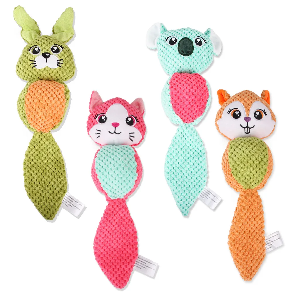

Dog Plush Toy Squeaky Whistling Squeak Chew Involved Squirrel Chew Bite Resistant Pets Small Large Fidget Accessories Supplie