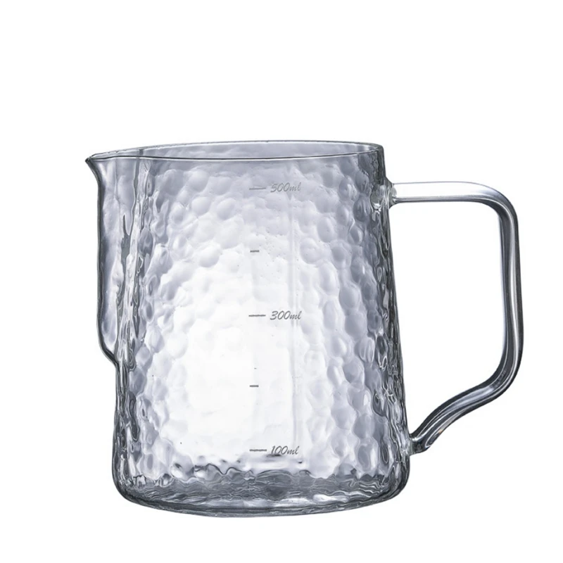 

Milk Frothing 20oz/600ML Pitcher Jug Heatproof Glass Coffee Tools Cup- Suitable for Espresso, Latte Art and Frothing Milk