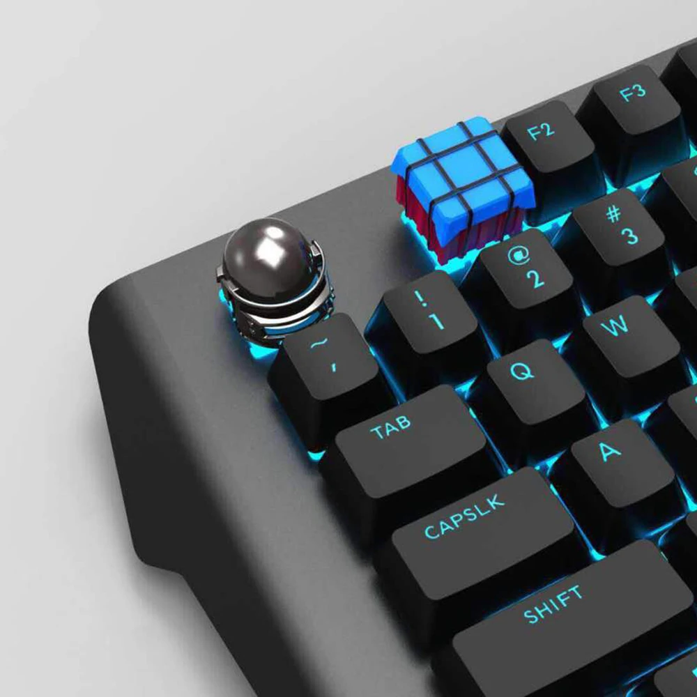 Кепка для ключей с клавиатурой powstro metal PUBG theme keycap helmet Air Supply box bomb Личная