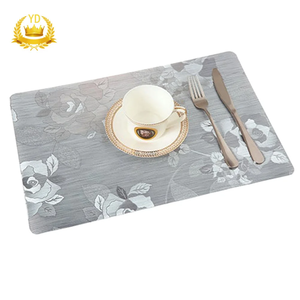 

2021new 1PC PVC Table Placemats Kitchen Coasters Non-Slip Heat Insulation Tableware Dining Table Mats