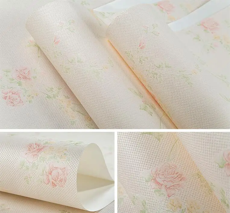 pink Beibehang papel де parede. Обои для спальни в деревенском стиле, нетканые обои с цветами, обои для гостиной - Цвет: pink