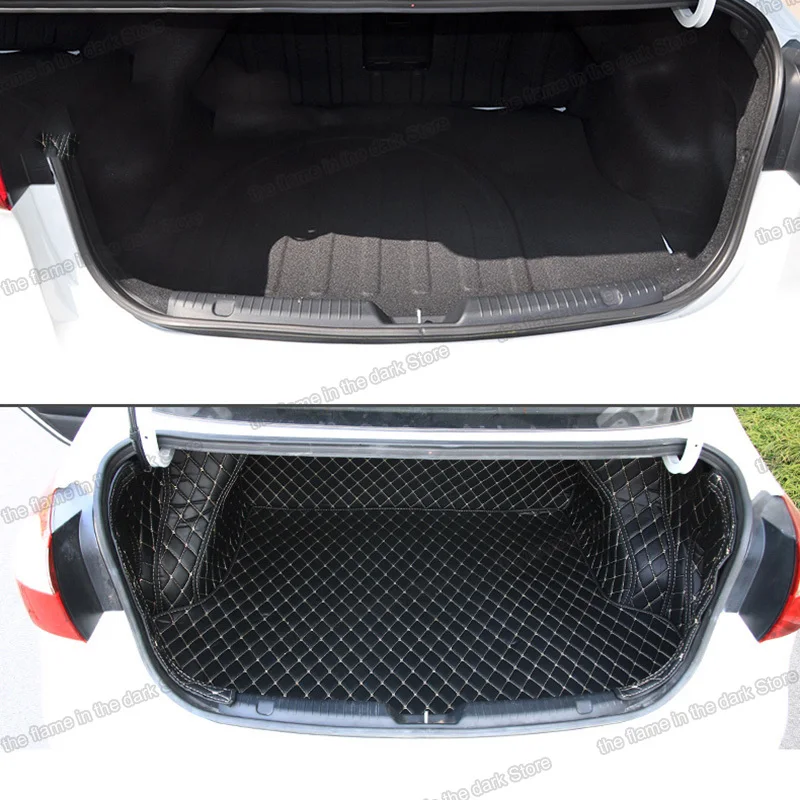 

Leather Car Trunk Mat Cargo Liner for kia forte k3 rear boot cover accessories seat accessory 2012 2013 2014 2015 2016 2017 2018