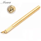 Ручка для татуажа бровей, из нержавеющей стали, 1 шт.