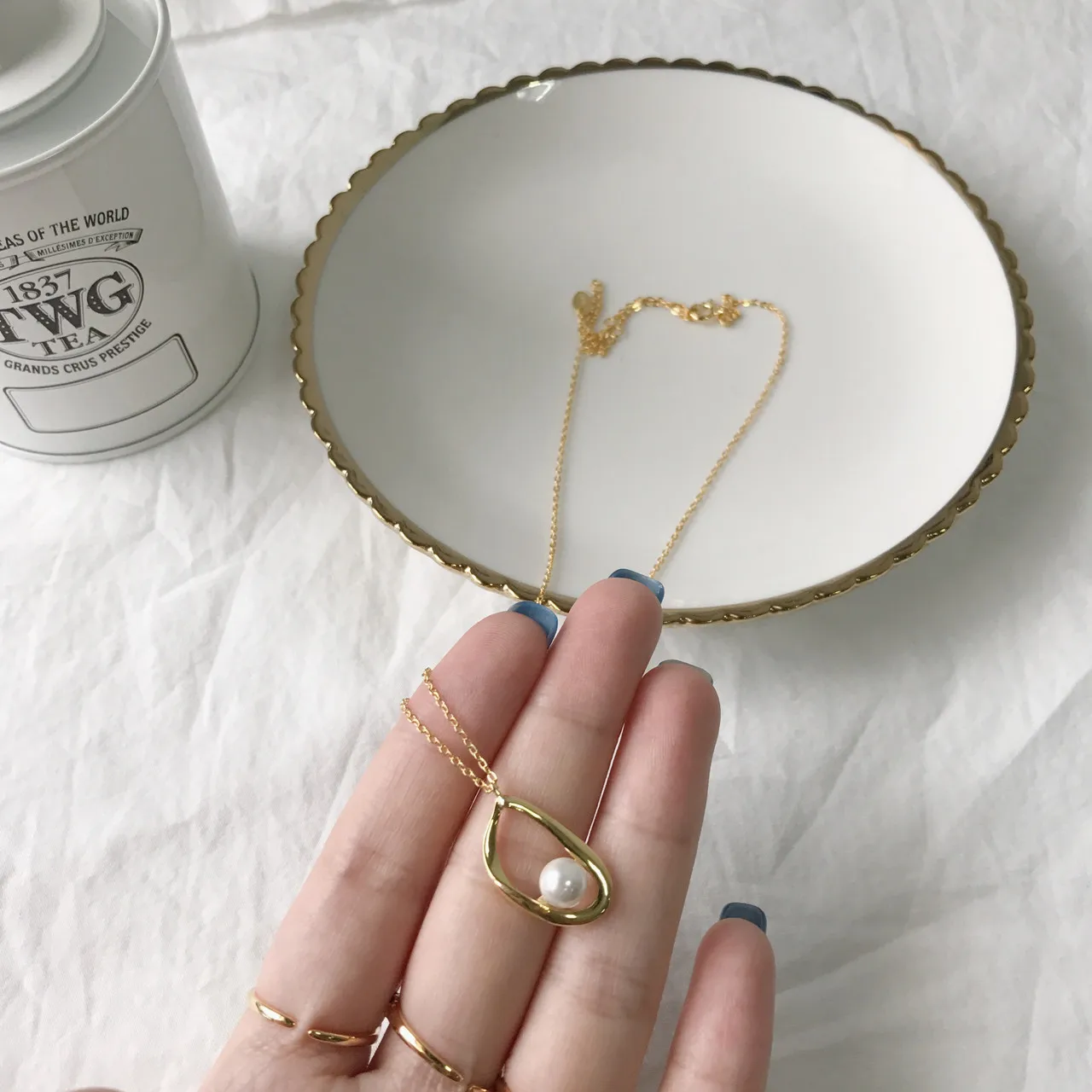 Женское Ожерелье с жемчугом Leouerry из стерлингового серебра 925 пробы