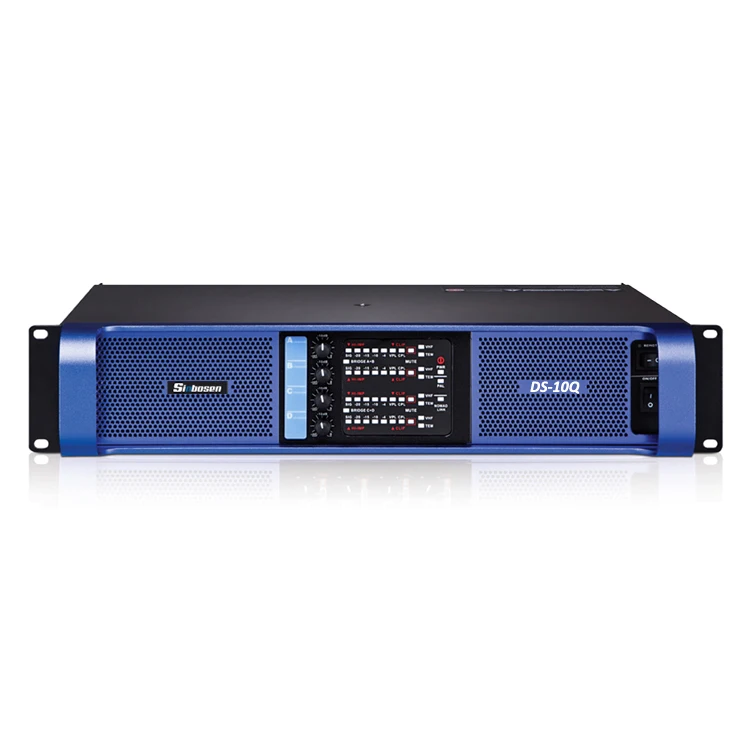 Мощность усилитель dj 2000w класса td 4 канала линейного массива DS-10Q Aoyue звук профессиональный сценический аудио - Цвет: 110v Blue