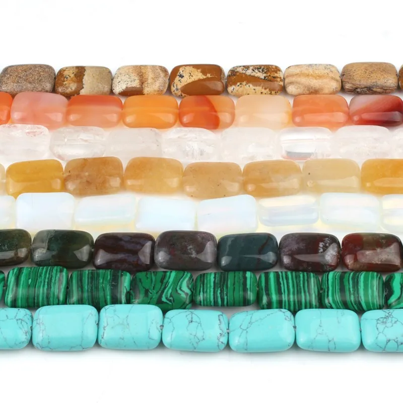 13x18 мм натуральный прямоугольник камень свободные разделительные бусины для