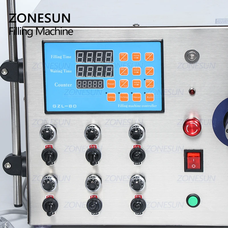 ZONESUN 6 головок 5 л 316 нержавеющая сталь магнитный насос цифровой контроль машина