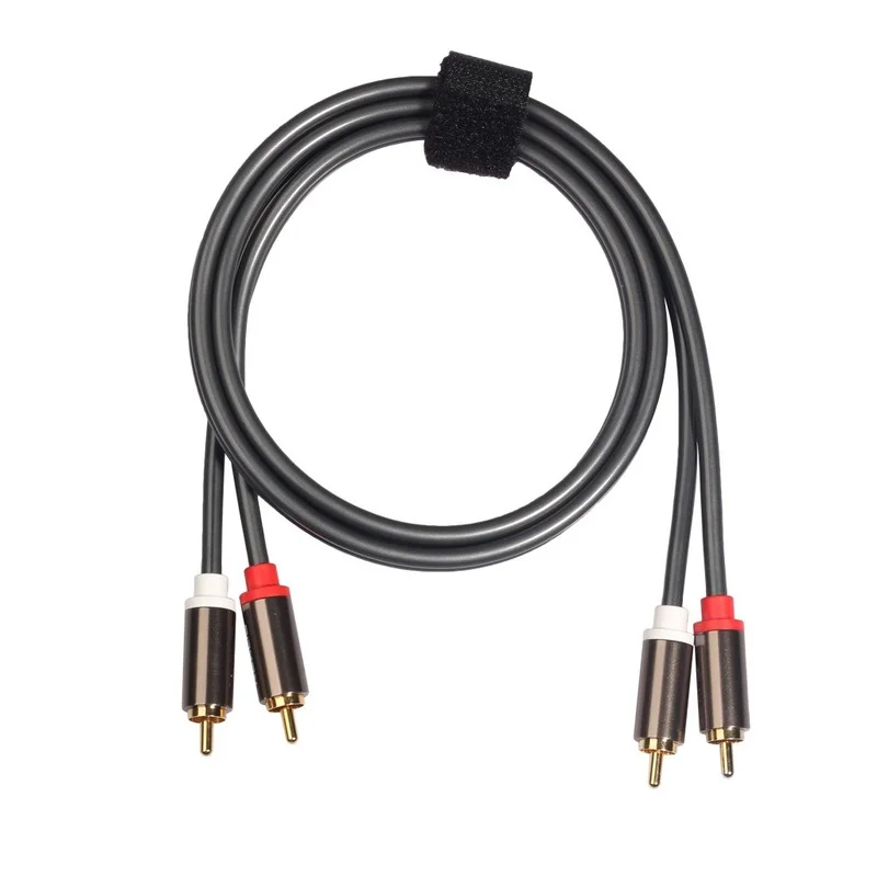 

Aluminum Alloy 2RCA To 2RCA Lotus Cable AV Four-head Rca Two-way Two-way Amplifier Audio Cable