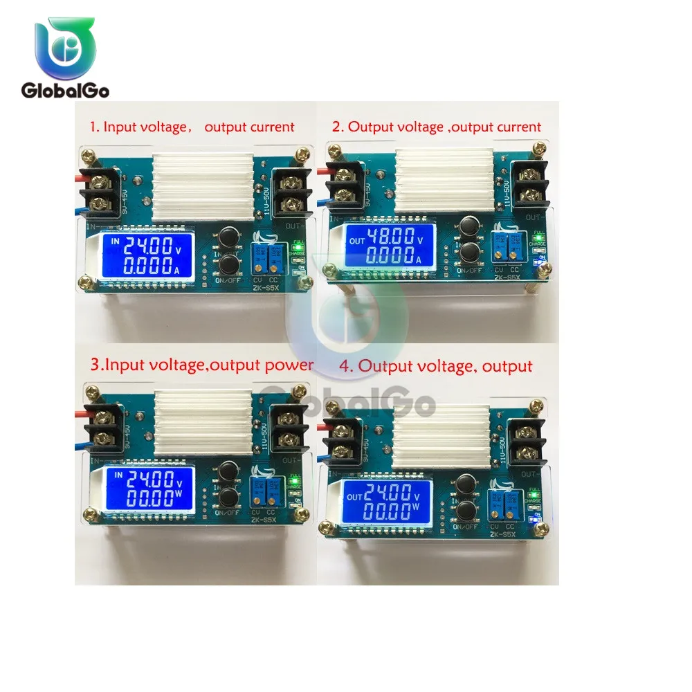 

DC-DC 9-45V To 11-50V 5A LCD Step Up Module Board Regulated Power Supply Boost Converter Voltage Current Constant 90W+Case