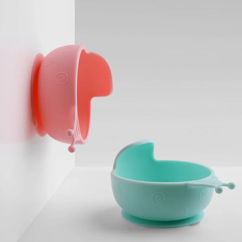 

Силиконовая присоска в форме улитки для малышей, нескользящая обучающая посуда для кормления, Детская тарелка/поднос, присоска, набор детск...