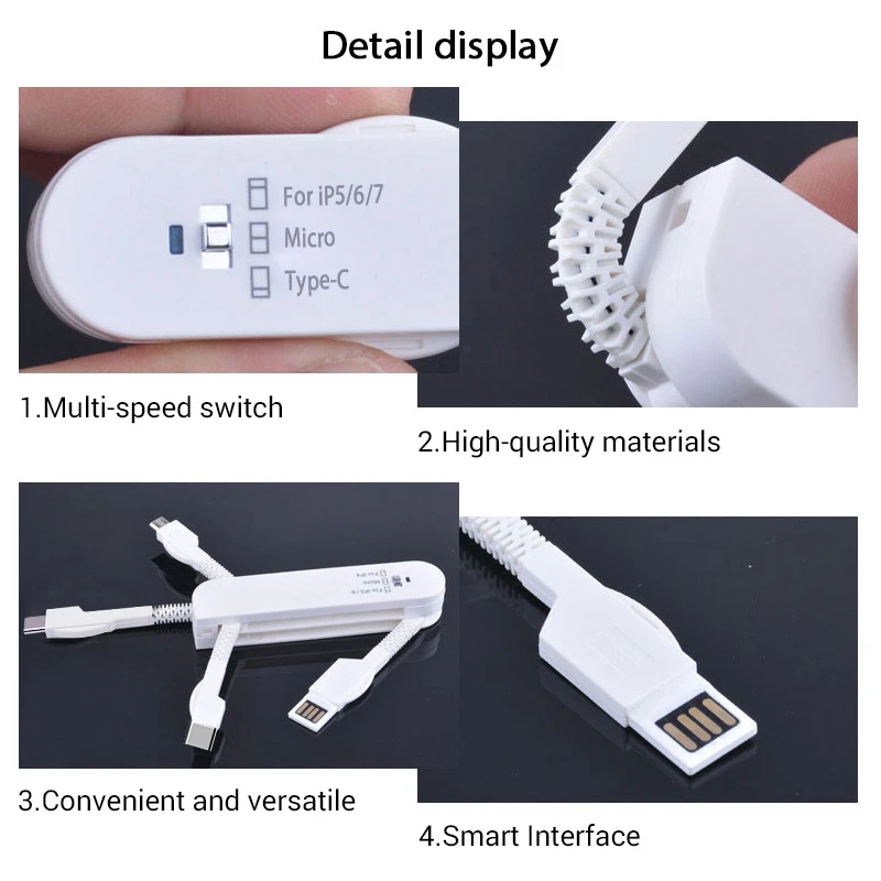 sindvor 3 in 1 type c charger adapter multi functional for xiaomi samsung usb c android phone tablet charging data transmission free global shipping