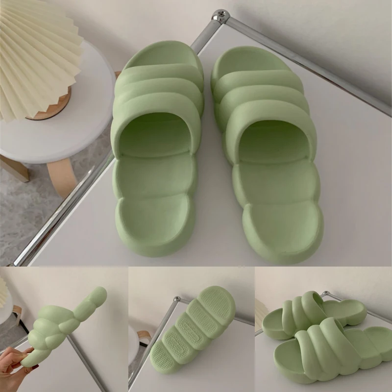 

Home Soft Platform Slippers Ladies/men's Thick Bottom Slipper Women Eva Indoor Bathroom Anti-slip Floor Slides Beach Slippers