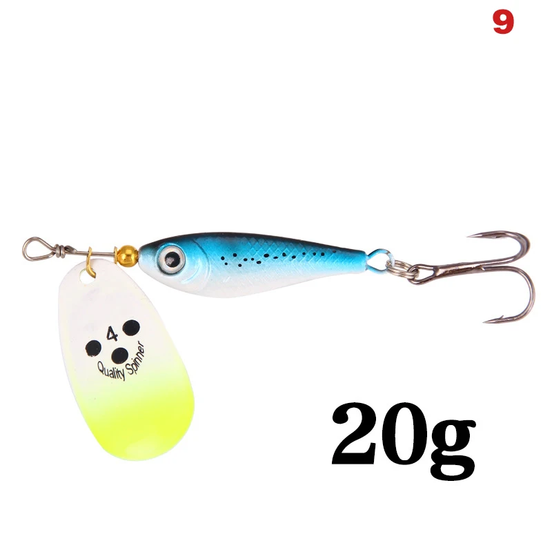 

Bionic Lure Fishing Bait Fish Shaped Bionic Bait Spinner Sequin Sinking 3D Eyes Baits THJ99