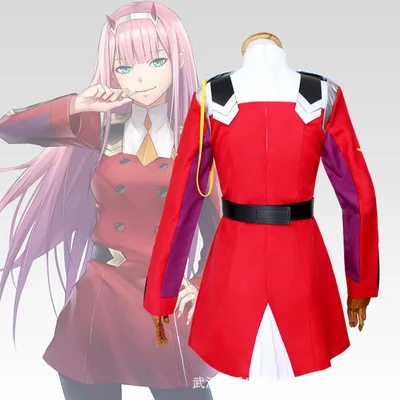

anime DARLING in the FRANXX Zero Two cosplay CODE 002 costume dress CODE 002 uniform for women Anime sweetheart