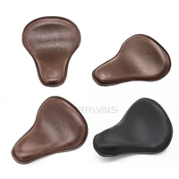 motorcycle leather solo passenger seat cover cowl pad for harley sportster bobber chopper custom brown black