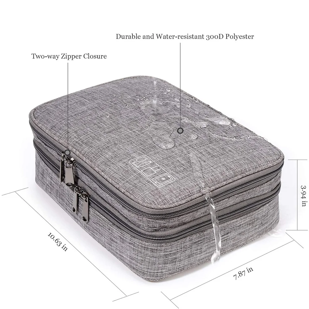 

Cable Organizer Bag Travel Electronic Accessories Carrying Case for Digital Camera, USB, Charger, Power Bank Storage Bag Box
