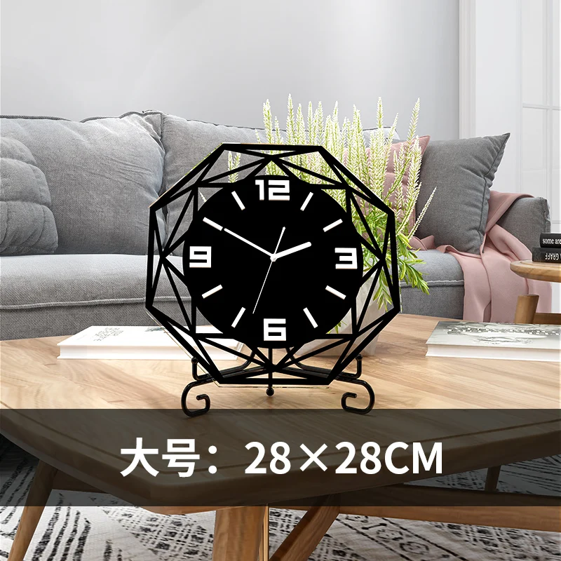 

Modern Creative Alarm Clock Nordic Art Simple Geometry Silent Bedroom Desk Clock Desktop Despertador Home Decor Clocks DA60ZZ