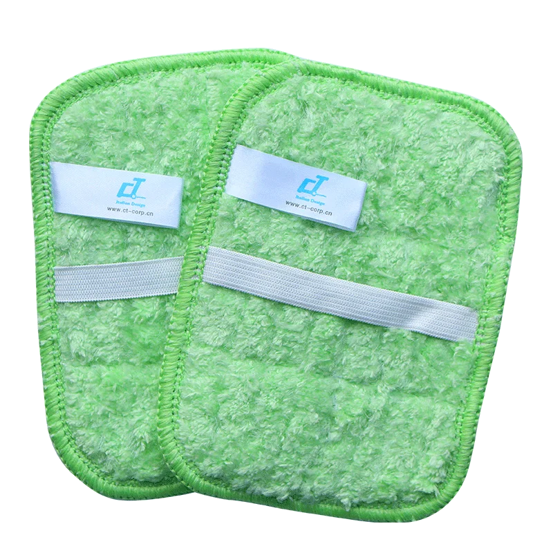 2pcs green 2 шт очищающие подушечки, двухсторонние губки из микрофибры для мытья посуды, моющие полотенца, кухонные чистящие тряпки - Цвет: 2pcs green