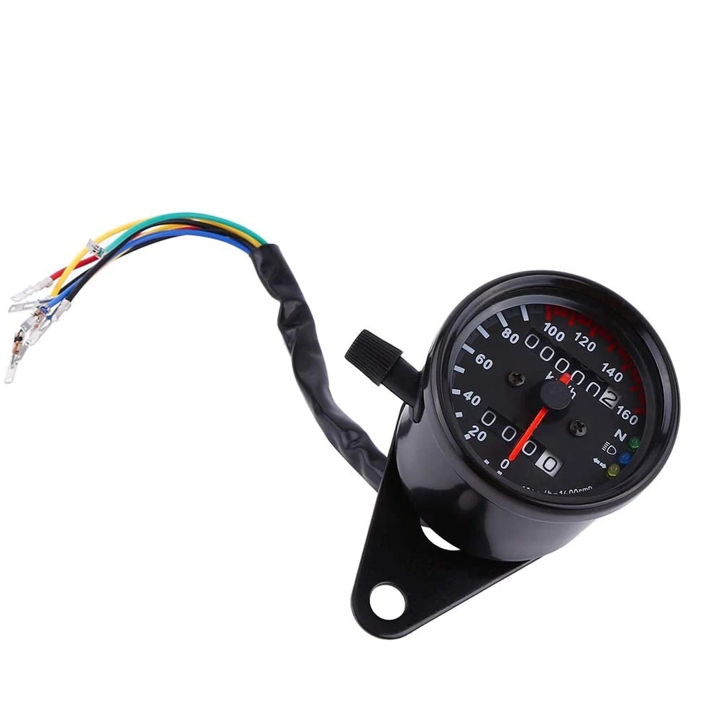 Universal Motorcycle Speedometer Odometer Gauge for Cafe Racer Motorbike with LED Signal Light Backlight Indicator | Автомобили и