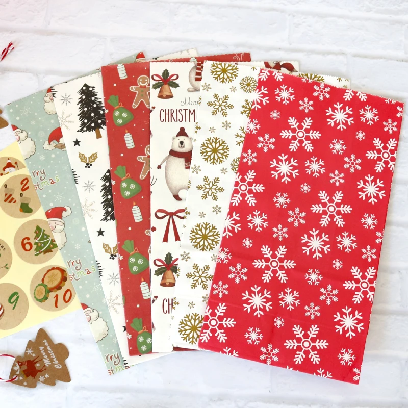 24 набора пакеты для подарков с календарем | Дом и сад