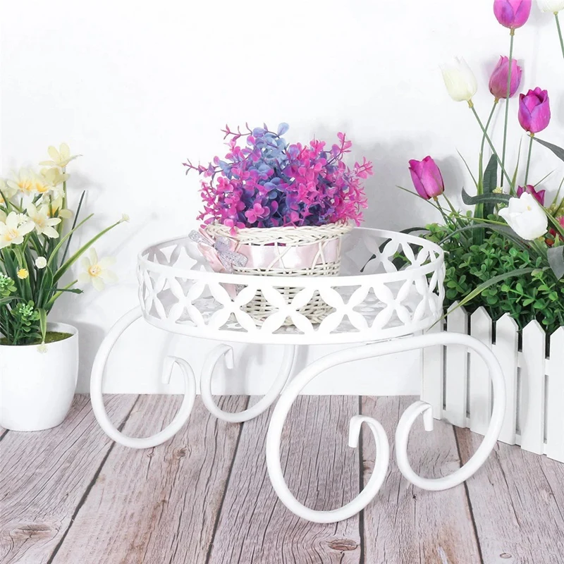 

Metal Stand Plant Rack Flower Shelf Garden Decor Flower Rack Wrought Iron Balcony Outdoor Indoor Pot Plant Stand