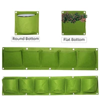 1 6 pockets of hanging planting bag round and flat bottom non woven bags suitable for small or large courtyard campuses balcony