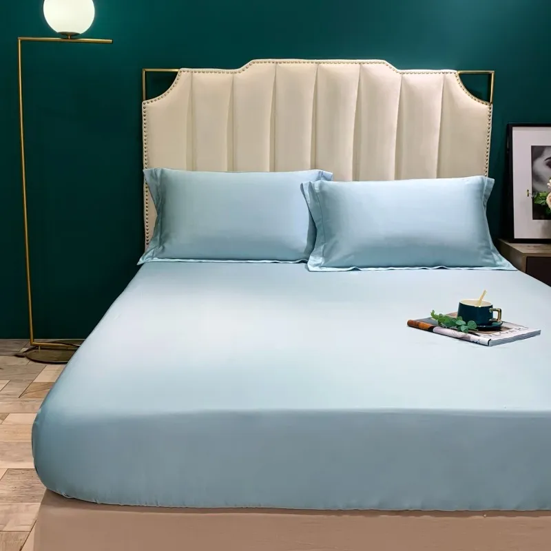

Soft Silky 600TC Lenzing Tencel Bed Sheet Sets Pillowcases US Queen King Cool Flat Sheet Fitted Sheet Mattress 16''Deep Pocket