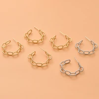 high quality copper circle chain base earrings connector linkers 2pcs for diy drop earrings accessories