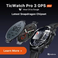 ticwatch pro 3 gps wear os smartwatch mens sports watch dual layer display snapdragon wear 4100 8gb rom 345 days battery life