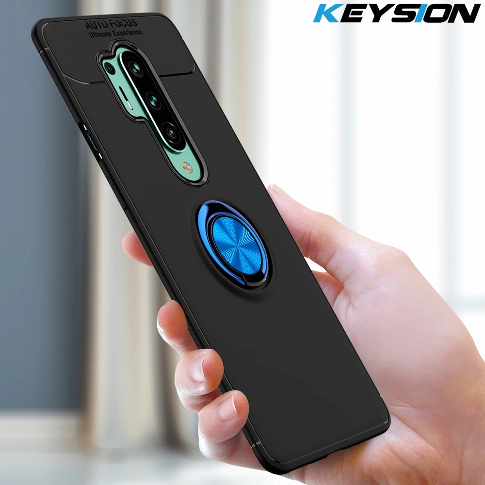 Противоударный чехол KEYSION для Oneplus 8 Pro Мягкая силиконовая задняя крышка с