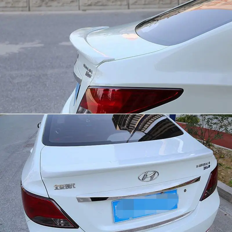 

Спойлер для Hyundai Verna Accent, материал ABS, заднее крыло автомобиля, цвет грунтовки, задний спойлер для Hyundai Verna, спойлер 2010-2015