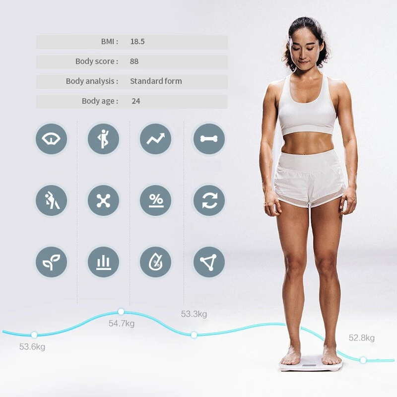 Новый Lifesense весы для жировых отложений S9 домашние электронные умные взвешивания
