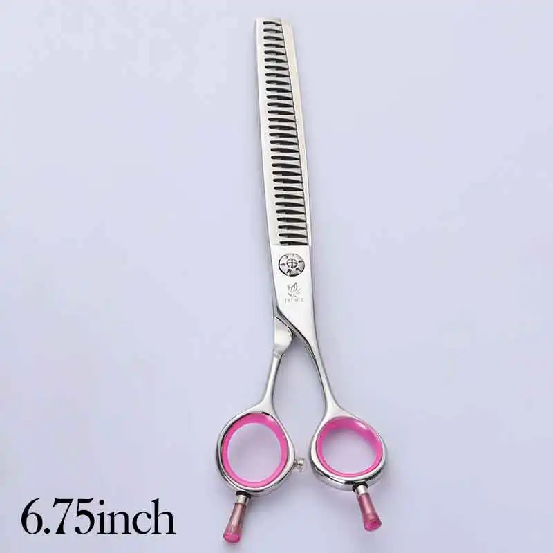 6.75 inch pink Fenice Япония 440C Нержавеющая сталь 6,75/7 дюймов ножницы для стрижки собак филировочные ножницы для собак истончение скорость 70 - Цвет: 6.75 inch pink