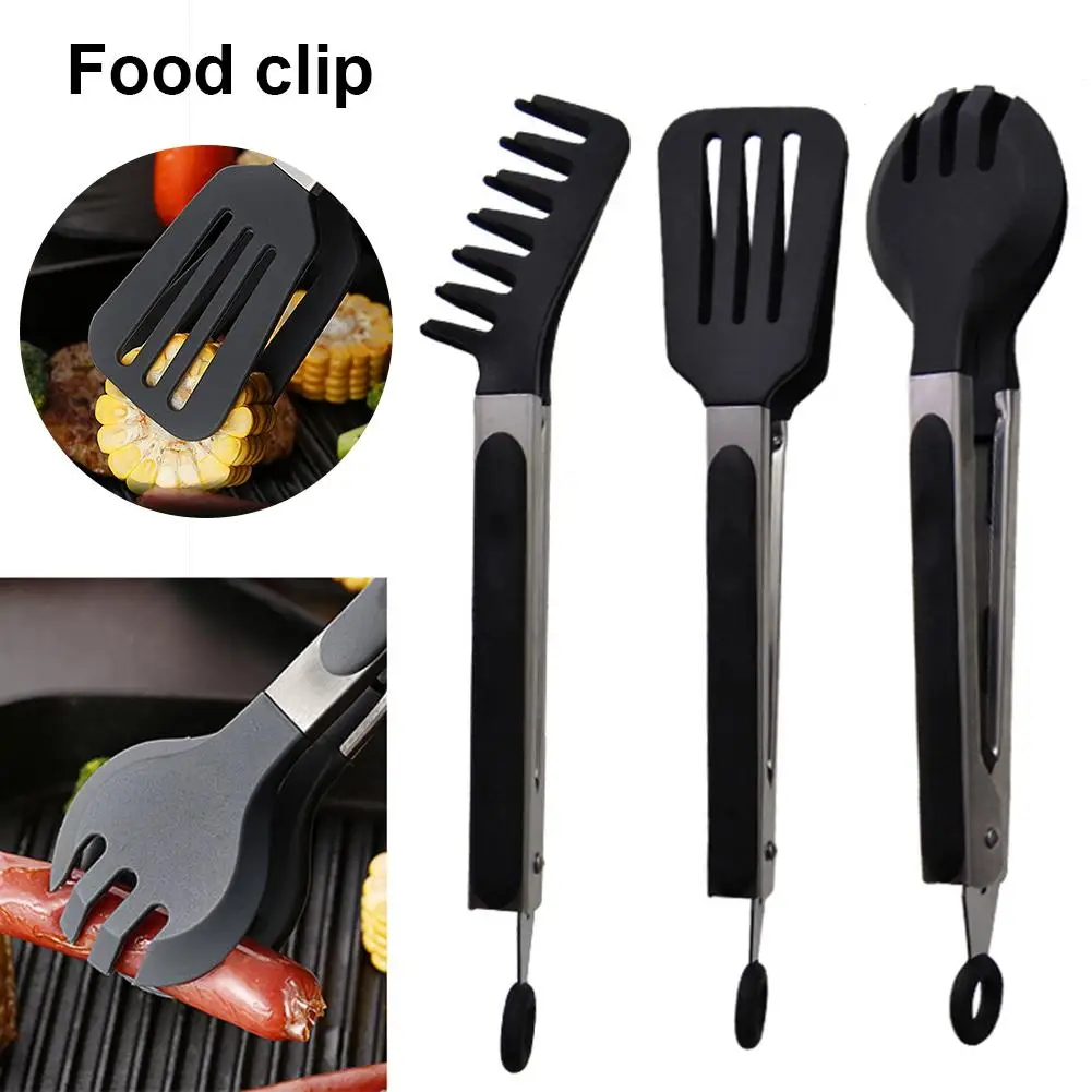 

Grill Cooking Tongs Stainless Steel Salad Pasta Serving Tongs Anti-Scalding Heavy Duty Multipurpose Spatula Tongs Kitchen Tools