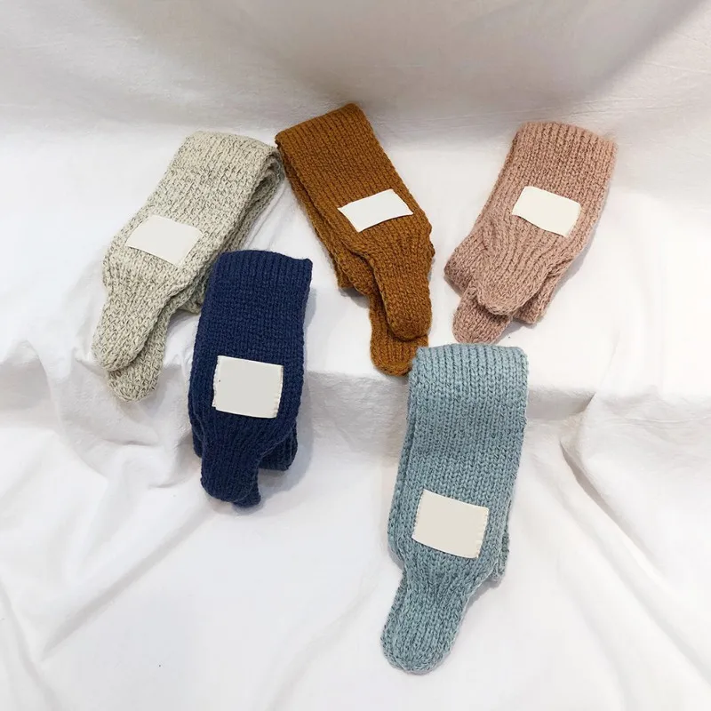 Детский шарф для маленьких мальчиков и девочек новая однотонная шерстяная