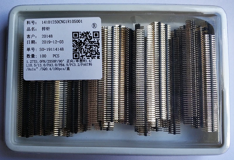 100 шт. 1 27 мм RA Right AngleDouble Row Pin Заголовок AU1u &quot2x8p 2x40p 2x50p шаг 0 05&quot PCB штыревой разъем