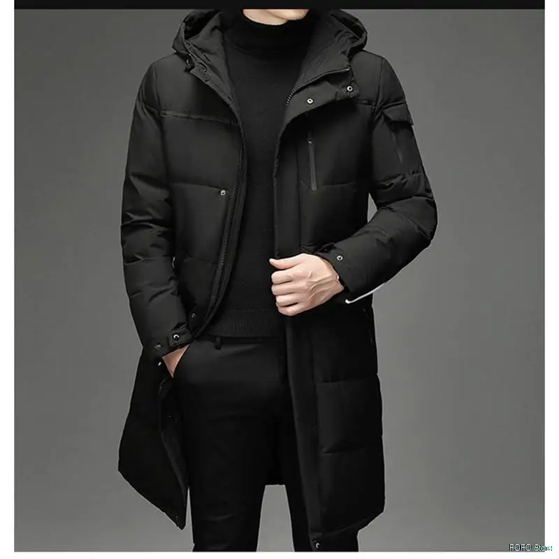 

Parkas men's long Jacket Men Winter Jacket Parkas Thicken Cotton Coat Hooded Thick Warm Windbreaker
